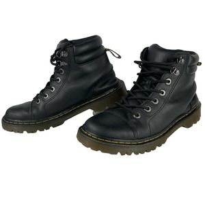 Dr. Martens Combat Moto Goth Punk Black Lace Up Boots